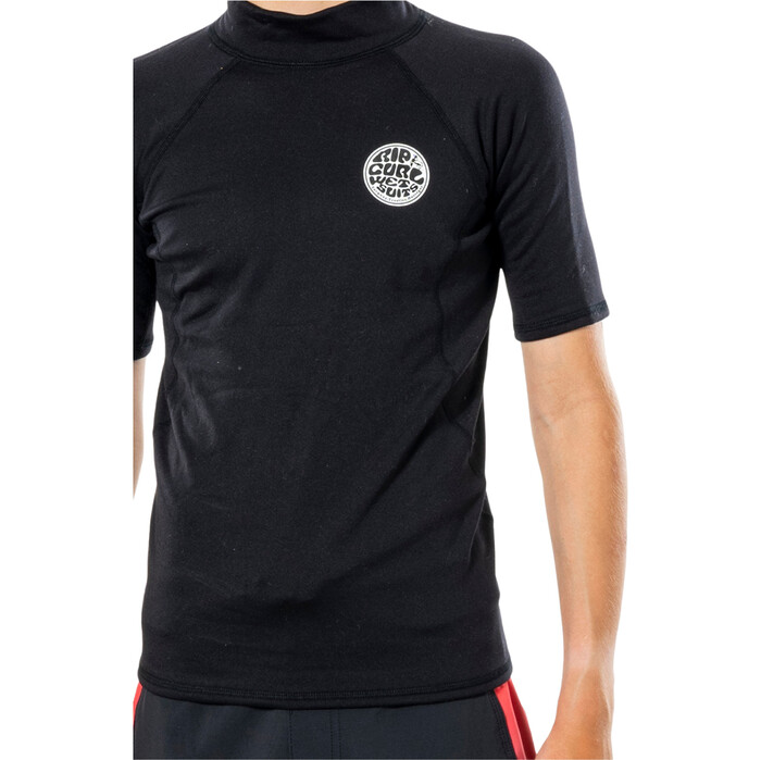 2024 Rip Curl Junior Thermopro Short Sleeve Top WLYYCB - Black